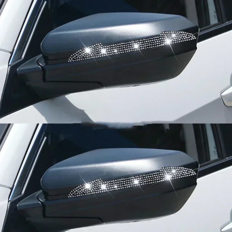 Bling Diamond Car Anti-Collision Strip Rearview Mirror Door Handle Prevent Decoration Rhinestone Scratch Resistant Strip Amagi