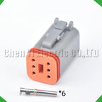 6-Pin Wire Harness female Waterproof Connector Automotive Electrical Harness pigtail