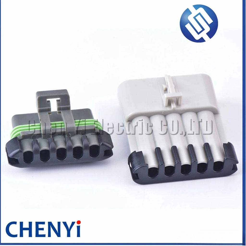 5 Pin Automotive Waterproof Male or Female Wiring Plug Grey Connector plug 1218-6400 12084891