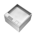 Hidden Floor Socket with USB Charging Ports, 304 Stainless Steel Underground Power Outlet, EU FR BR IL IT Standard, 130×130mm