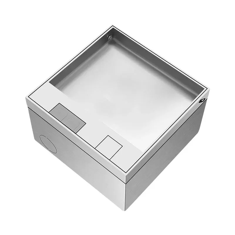 Hidden Floor Socket with USB Charging Ports, 304 Stainless Steel Underground Power Outlet, EU FR BR IL IT Standard, 130×130mm