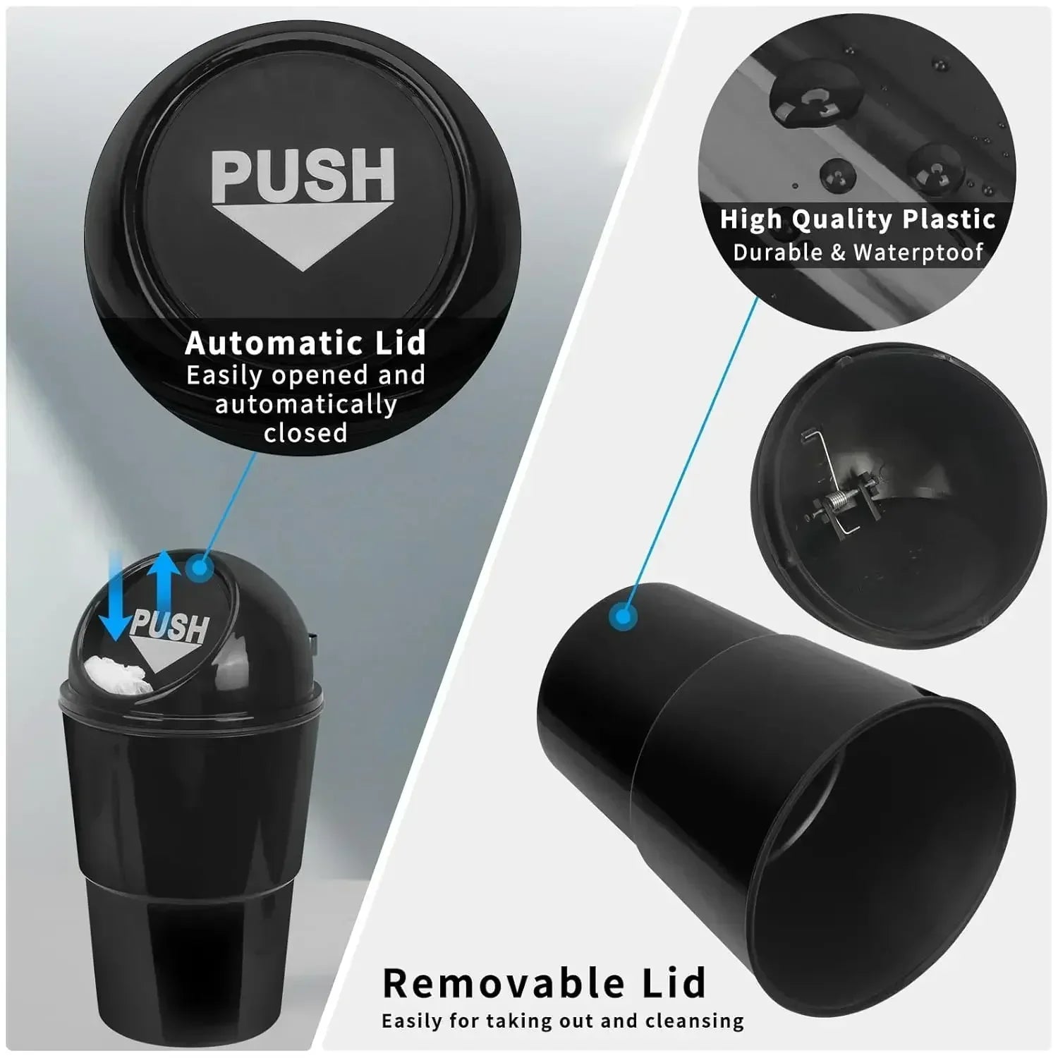 Car Trash Garbage Can Auto Trash Dust Case Holder Bin Box Car-styling Yellow Red Blue Black Gray Amagi