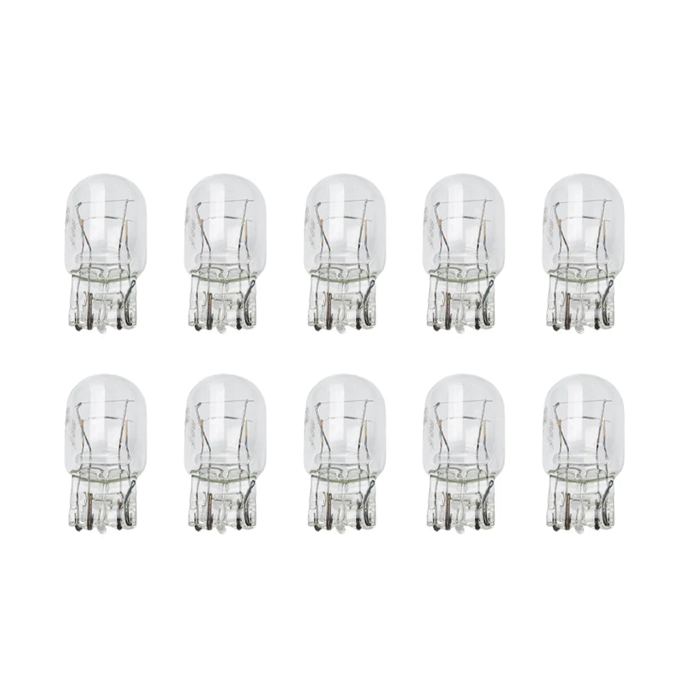 10 Pcs 5/21W Clear Glass Turn Signal Stop Brake Tail Light Bulbs LED Turn Singal Light Reverse Brake Backup Lamp Tail Light