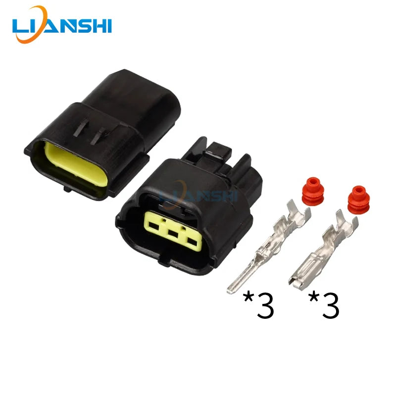 5set 174357-2 174359-2 Waterproof connector 3pin automotive connector harness plug for excavator hydraulic pump pressure switch