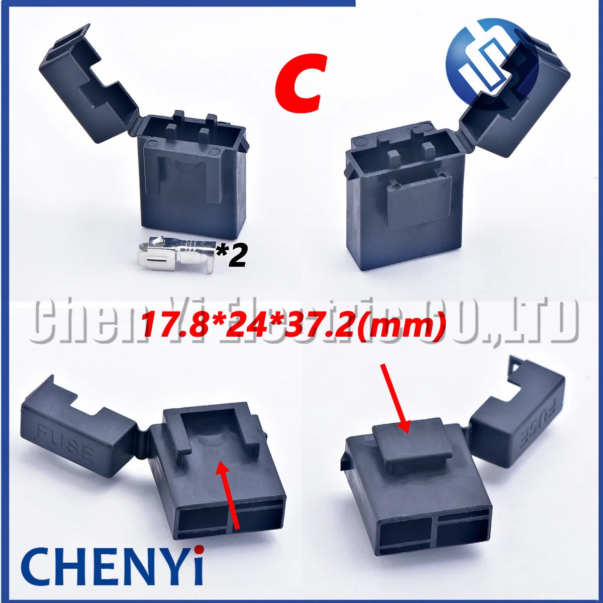 5 set Automotive insurance box Xenon lamp accessories fuse box BX2017A BX2017D BX2017 Medium Car Fuse Holder with Crimp Pins