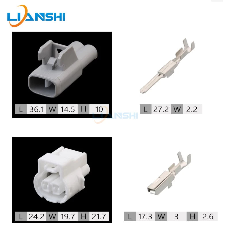 90980-11250 Car van Gold Cup taillight waterproof connector Wiring harness plug 2p connector with terminal DJ7025Y-2.2-11/21