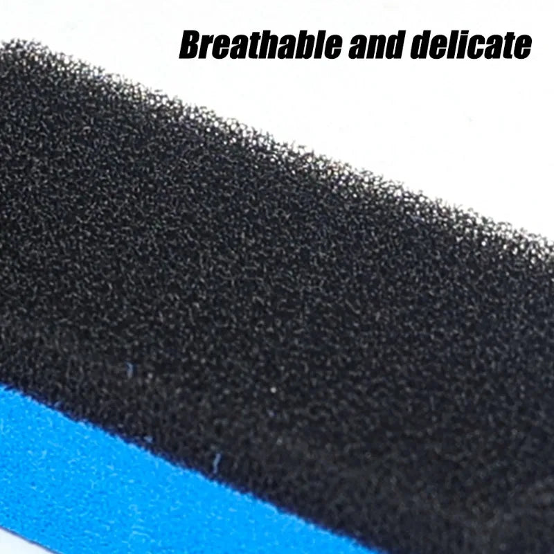 10X Car Sponge Block Cleaning Wax Polish Pad Tool Car Sponge Black Blue Double-Sided Sponge Hand Sanding Block Automotive Care