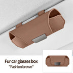 1PC Car Eyewear Organizer Car Glasses Case Suede Material Sun Visor Holder Car Sunglasses Holder Case Glasses Box