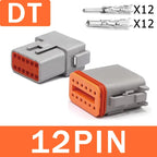 Deutsch DT/DTM/DTP/DTF Series Waterproof Connector 2-12Pin | Flange Mount for Automotive & Industrial Wiring Harness