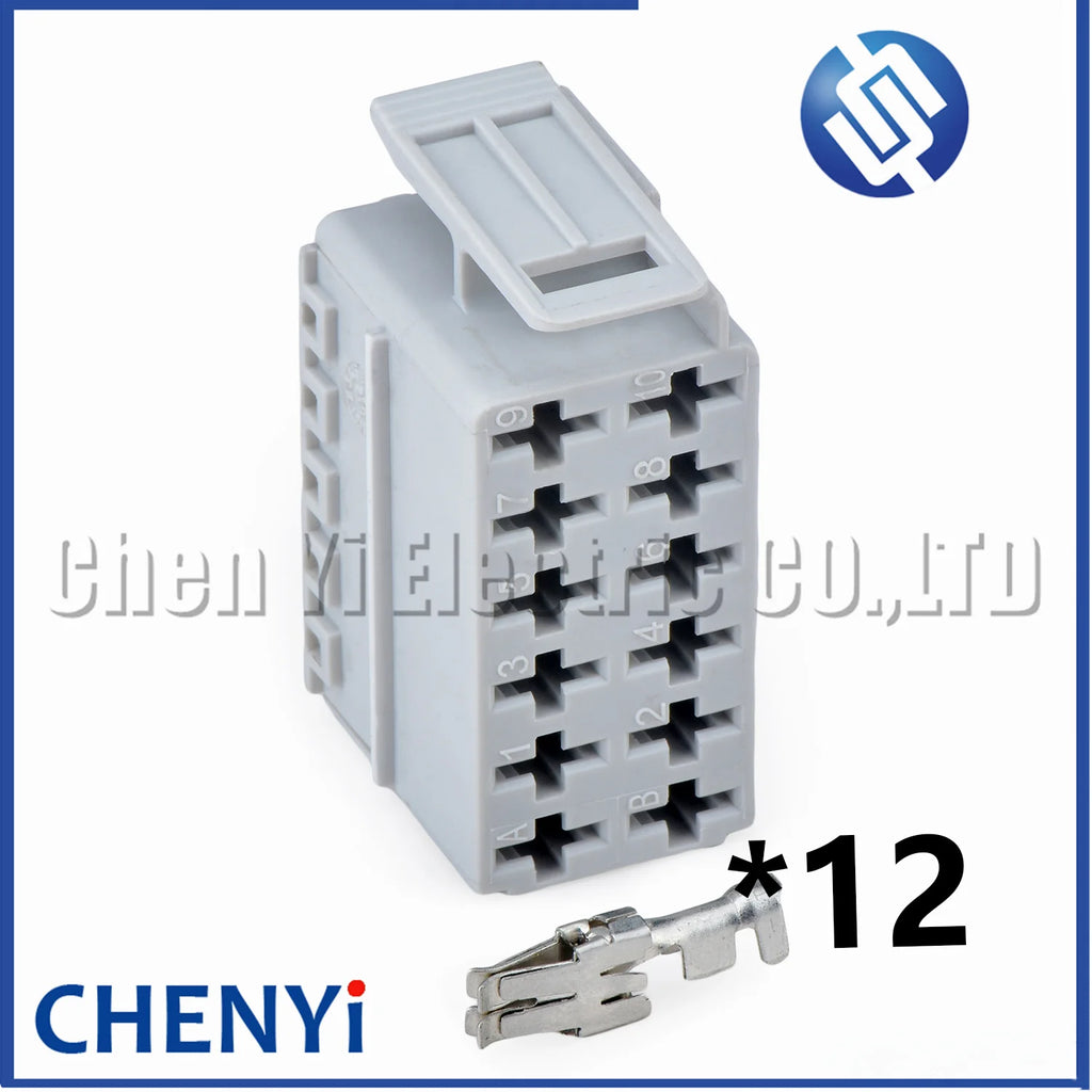 12 Pin Automotive connector Instrument panel rocker switch plug 589.790 589790 For GENLYON C100 C500 GENERATION
