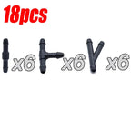 Car Windscreen Washer Joiner Pipe Connector T Piece Straight 3 Way Y Piece Air Fuel Water Petrol Wiper Washer Nozzle Hose