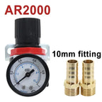 AR2000 Pneumatic Air Compressor Pressure Regulator Reduction Valve with 1/4'' Thread BSP and 4MM,6MM,8MM,10MM,2MM Fittings