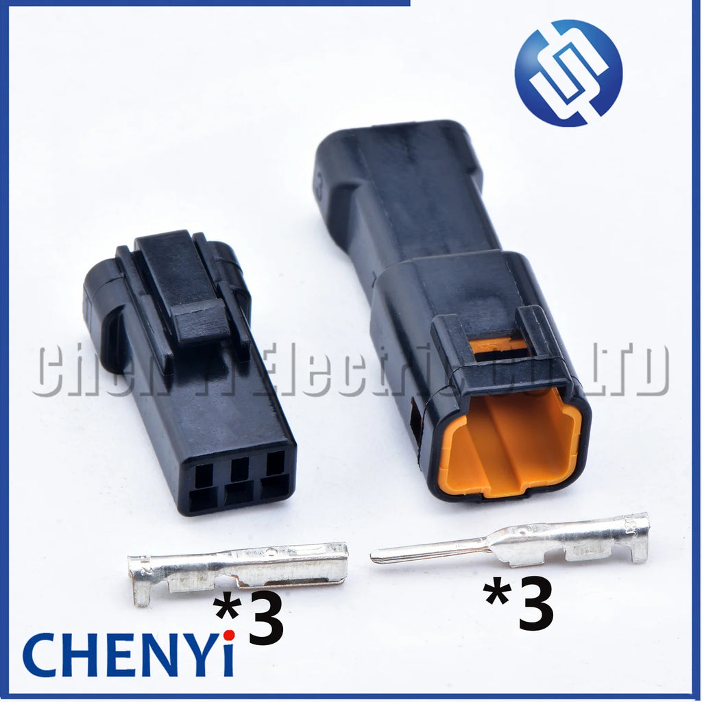 5 sets Black 3 Pin Automotive Waterproof Cable Connector Male or Female Butt Plug 03R-JWPF-VSLE-S 03T-JWPF-VSLE-S For JWPF