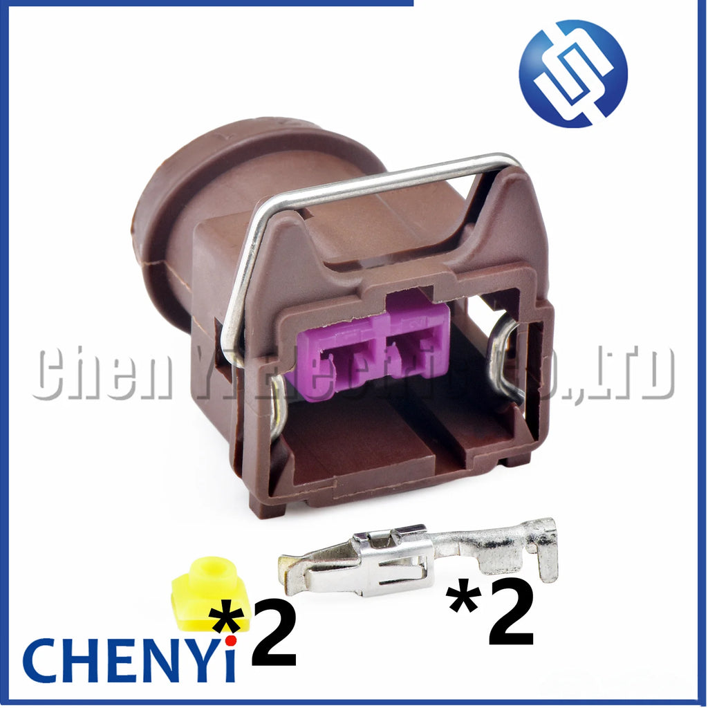 2 Pin Auto Fuel injector connector Car horn Speaker plug 144473-5 144473-6 144473-7 144473-8 For PEUGEOT CITROEN Geely Chang'an