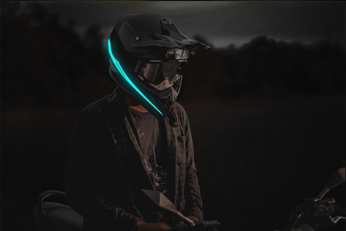 Light Up Your Ride Motorcycle LED Warning Strip with Multicolor Reflective Lights Light Film DIY Helmet Strip Accessories