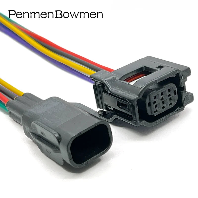 1 Set 6 Pin Auto Reversing Radar Probe Electrical Cable Connectors Wire Harness Plug 12382 6189-1142 6189-7042 For Toyota RAV4 C