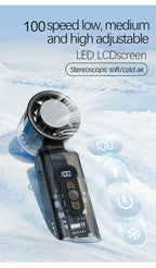 Car Portable Handheld Turbo Fan Rechargeable Mini Fans Ice Cooling LED Digital Display For Travel Office Outdoor Amagi