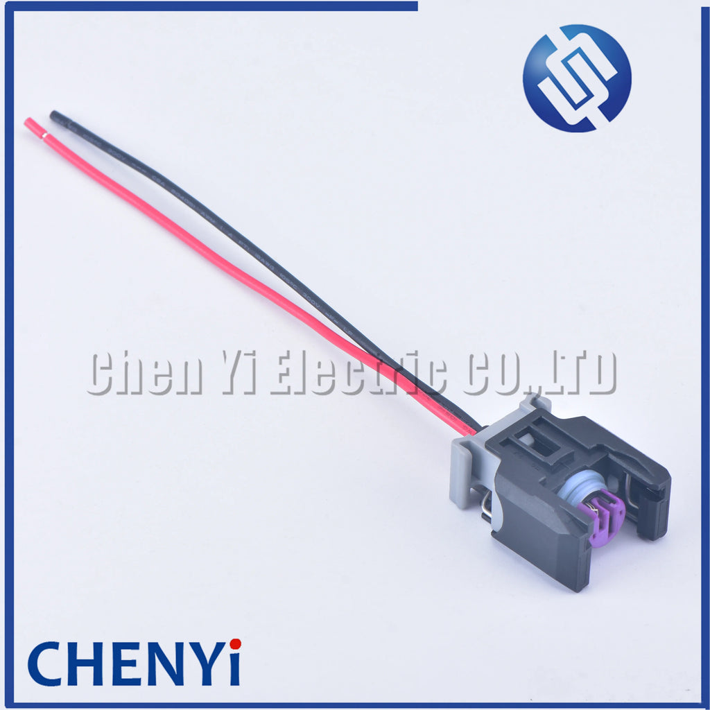 2 Pin sealed EFI diesel common rail engine H5H6 injector nozzle connector plug For Buick The Great Wall 13816706 with wire