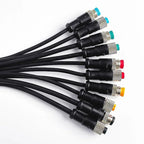 5/20PCS M9 2 3 4 5 6 Pin DC Electric Bicycle Butt Joint Plug waterproof female male Connector Wiring Scooter Brake Cable 20CM