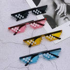 8 Bit Thug Life Sunglasses Pixelated Men Women Brand Party Eyeglasses Mosaic UV400 Vintage Eyewear Unisex Gift Toy Glasses Amagi