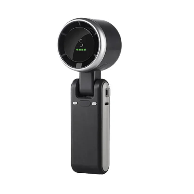 Car Portable Mini Fan 3600mA Rechargeable Battery USB Foldable Handheld Fan Turbo Bladeless Small Pocket Fan for Outdoor Amagi