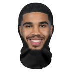 3D Black Knitted Mask Full-Face Design with Breathable Mesh Hood Suitable for Halloween Festival Sports Events Role-Playing