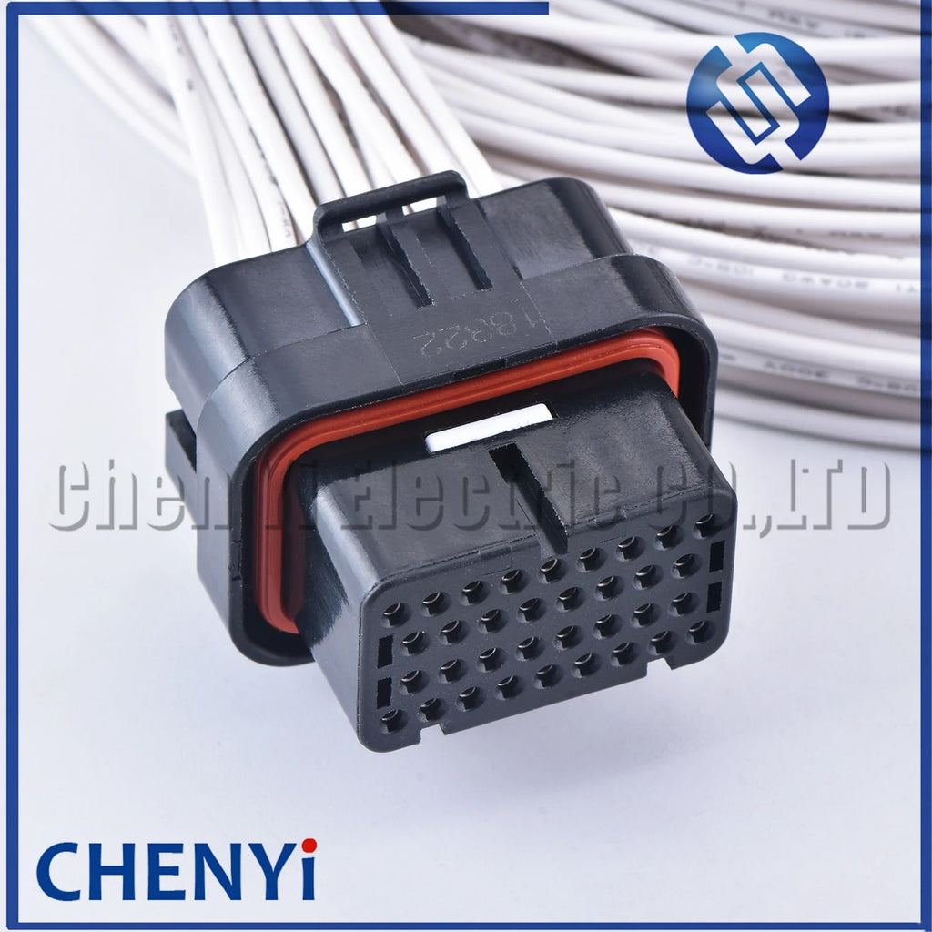 34 Pin/way ECU Auto Computer Connector PCB plug Socket Oil Gas connector plug With 2 meter Cable Wire 4-1437290-0 2-6447232-3