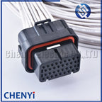 34 Pin/way ECU Auto Computer Connector PCB plug Socket Oil Gas connector plug With 2 meter Cable Wire 4-1437290-0 2-6447232-3