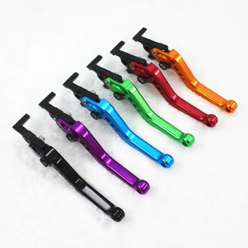 1Pair Motorcycle Brake Handle Motorbike Modification CNC Clutch Drum Brake Lever Handle Adjustable Modification Handlebar Set