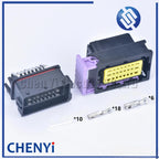 1 kits set 24 pin way aluminum single hole automotive  ecu box with matching connector and Pin 211PC249S0005 211PC249S8005