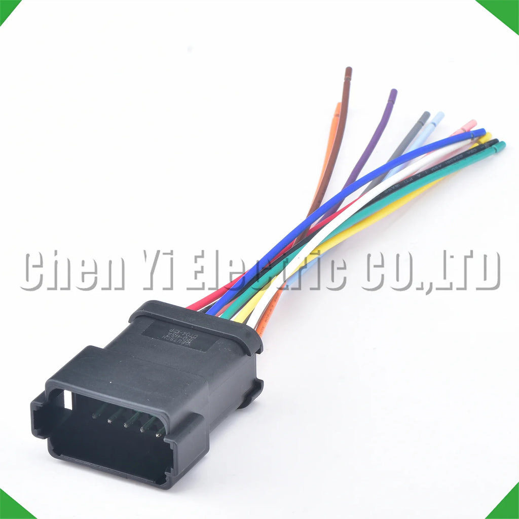 12 Pin Black DT Automotive Connectors Wire harness Plug For Deutsch DT06-12S DT04-12P D...