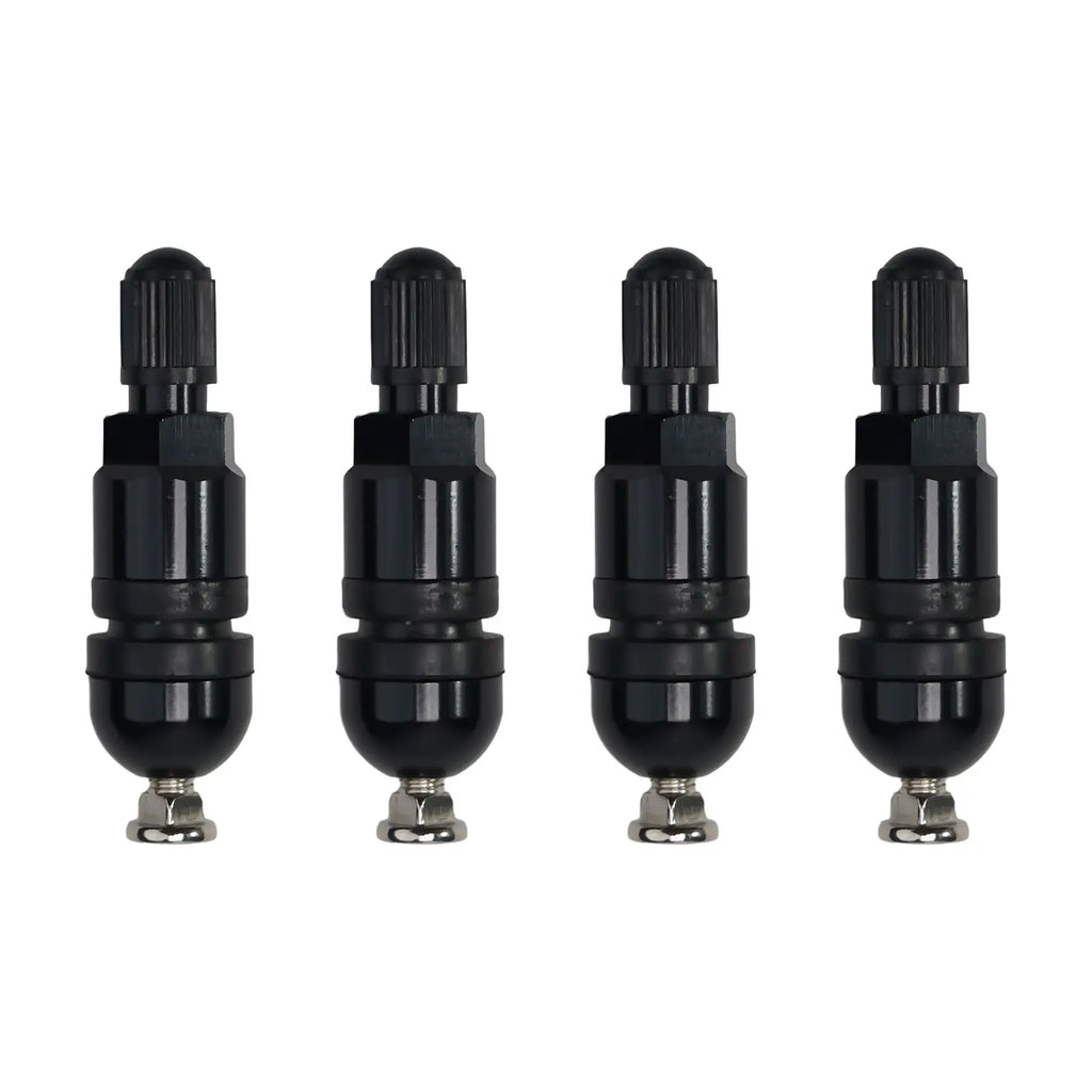 4pcs TPMS Tire Pressure Sensor Valve Stem Repair Kit For BMW 5 Series Black Tire Pressure Sensor Valve Stem Repair Kit