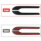 4pcs Set of Black Carbon Fiber Door Handle Covers for Tesla Model 3 & Y - Scratch-Resistant  Tape Polished Finish Amagi