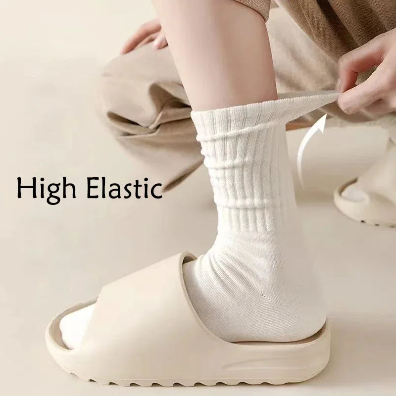 Autumn Winter Thicken Warm Wool Cashmere Thermal Long Crew Stockings Women Home Sleeping Solid Color Women Hot Tubing Socks Amag