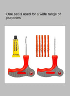 Car Tire Repair Tool Kit with Rubber Strips Tubeless Tyre Puncture Studding Plug Set Motorcycle Truck Vacuum Tire Repair Amagi