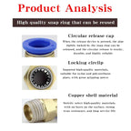 10/50PCS Pneumatic Fitting Air Connector PC 4mm 6mm 8mm 10mm 12mm Thread 1/8" 1/4" 3/8" 1/2" Hose Fittings Pipe Quick Connectors
