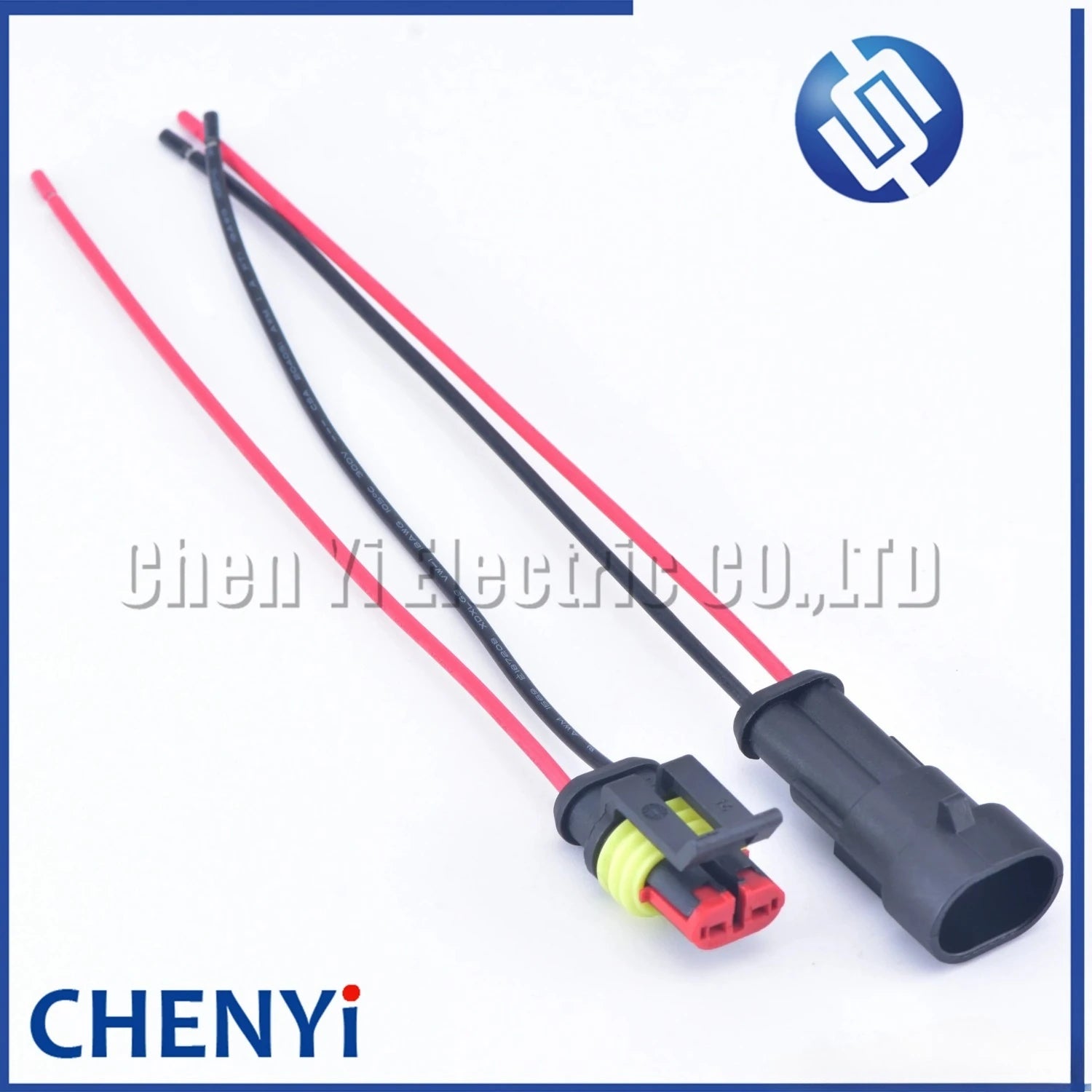 2 Pin Atuo Waterproof Electrical Automotive Connector Plug For car 282104-1 282080-1 with 15cm 18AWG wire