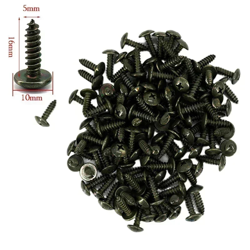 Mixed Car Motorcycles Metal 100/10pcs Screw Tapping Fastener U-Type with Screw Anti-rust Protection Clip Buckle Iron Sheet Amagi