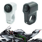 Motorcycle Handlebar Headlight ON/OFF Switch Black/Silver Aluminum Alloy 2-Wire Waterproof Second Gear Switch Motorcycle Parts