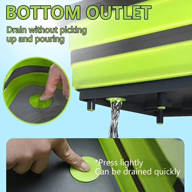 Household Kitchen Folding Wash Portable Sink Foot Bucket Cutting Board Plastic Foldable Basin Travel Outdoor Camping Tools amagi