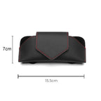 Car PU Leather Glasses Clip, Multi-Functional Sun Visor Holder, Sunglasses Box Storage Bag Clip, Car Interior Accessories Amagi