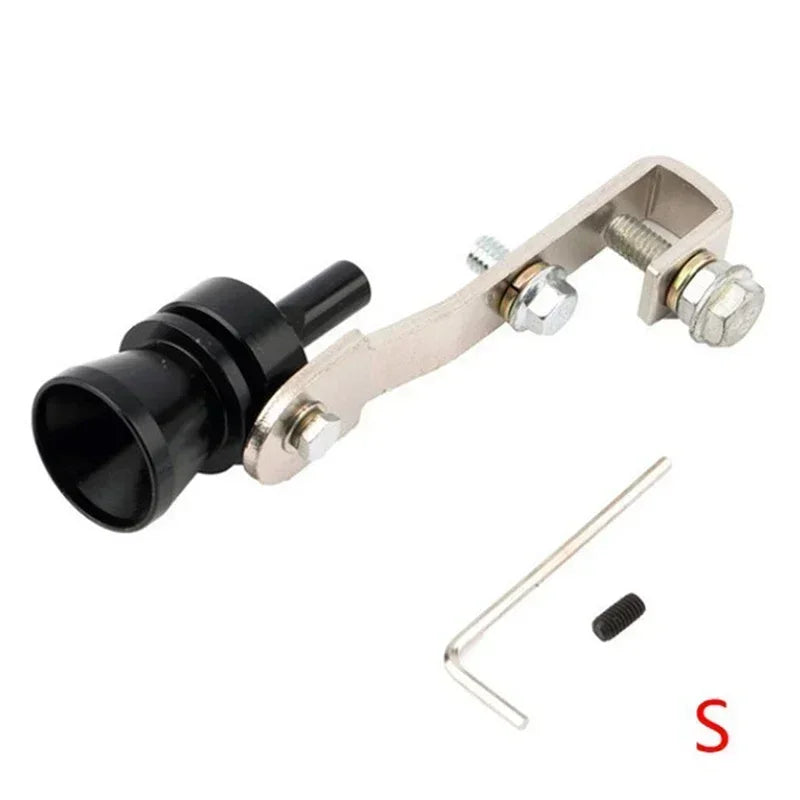 Universal Stainless Steel Car Turbo Sound Automatic Muffler Exhaust Pipe Blow-off Vale Professional Simulator Whistle Amagi