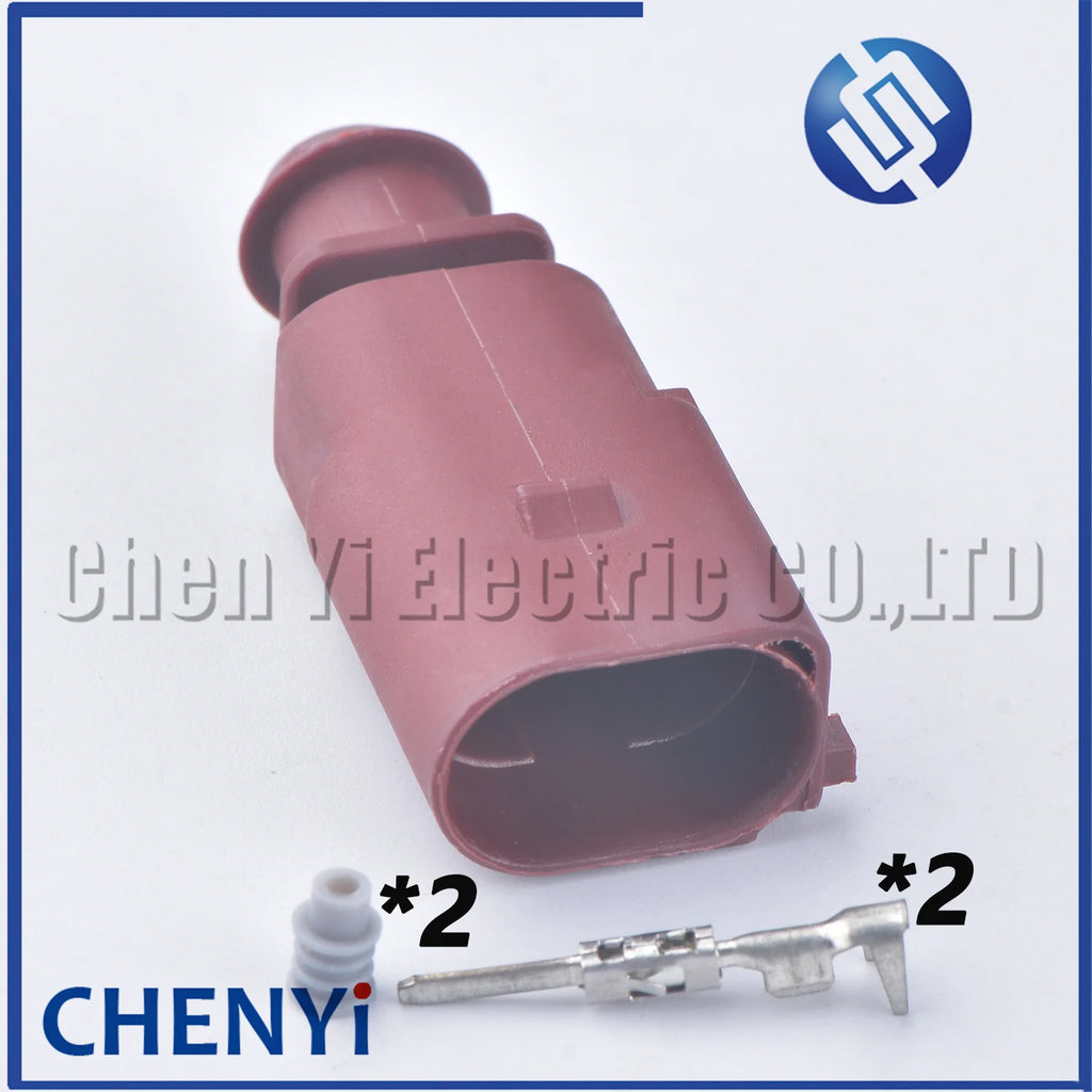 2 Pin Auto Connector Electric hand brake rear brake wheel cylinder motor Wire harness Plug 6X0973802A 1J0973702A 1J0 973 702A