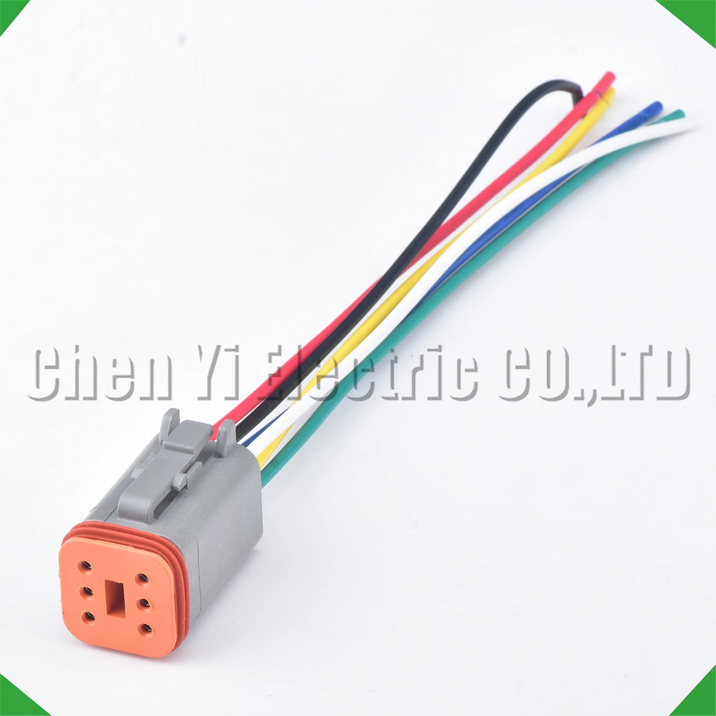 6-Pin Wire Harness female Waterproof Connector Automotive Electrical Harness pigtail