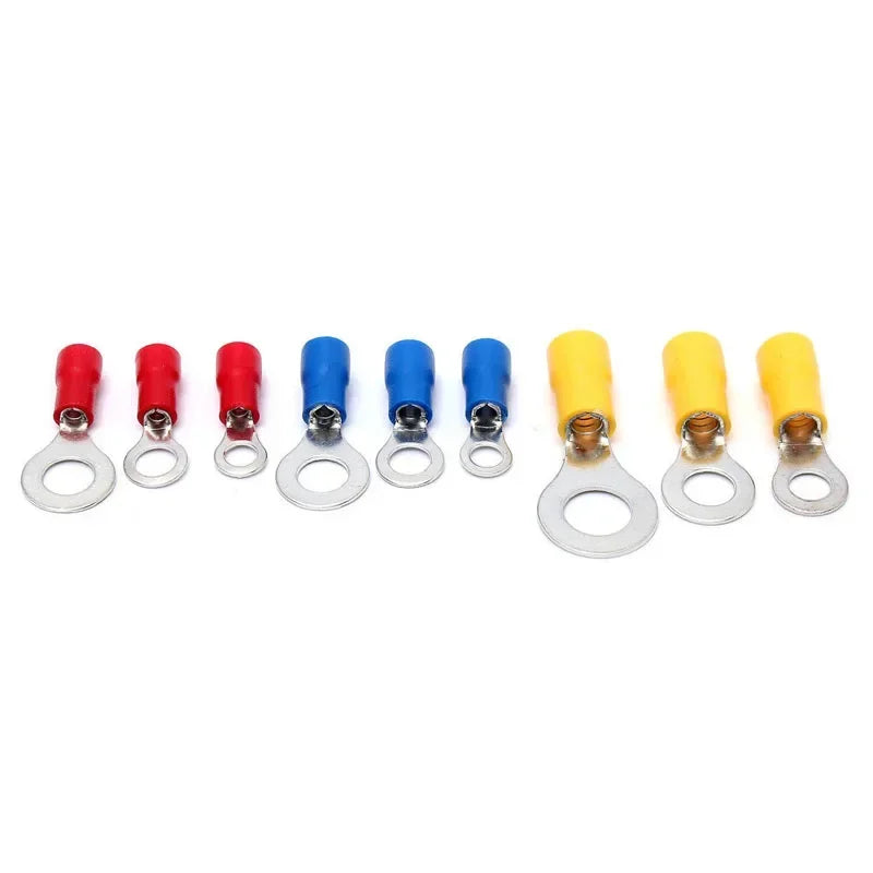280/480/720/1200pcs Cold Pressed Terminal Kit - Insulated Quick Connect Spade/Ring/Fork Crimp Connectors for Automotive Wiring