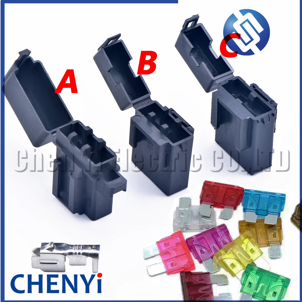 5 set Automotive insurance box Xenon lamp accessories fuse box BX2017A BX2017D BX2017 Medium Car Fuse Holder with Crimp Pins