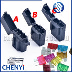 5 set Automotive insurance box Xenon lamp accessories fuse box BX2017A BX2017D BX2017 Medium Car Fuse Holder with Crimp Pins