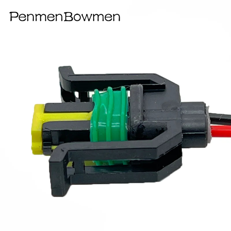 1 Set 2 Pin Automobile Fuel Injector Socket Waterproof Wiring Harness Female Connector Sheath with Wire 444040-2