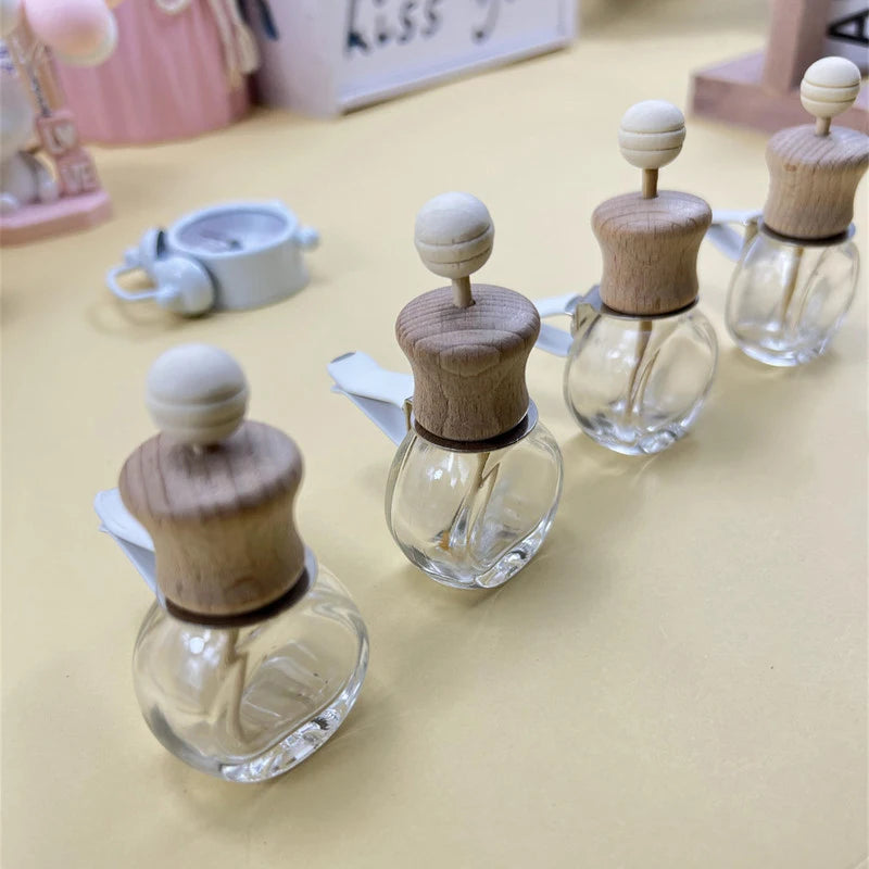 1PCS Car Hanging Glass Bottle Air Freshener Empty Bottle Aromatherapy Pendant Diffuser Car Decoration Aromatherapy Ornament