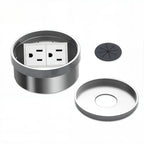 Embedded Hidden Ground Plug Flush Design Stainless Steel Compressive Anti-Rust Anti-Corrosion Home Office Indoor Socket Outlet